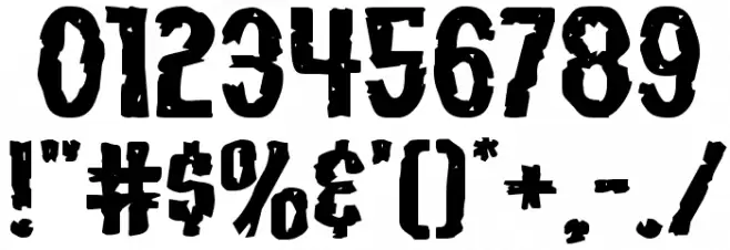 Carnival Corpse Extra-Expanded Font OTHER CHARS