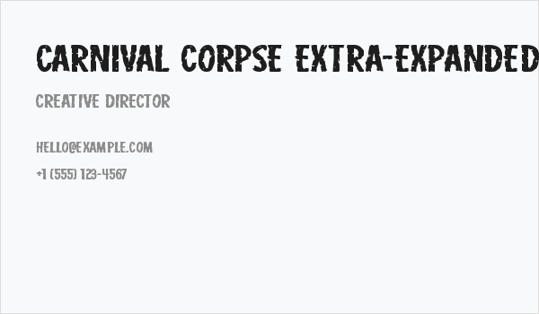 Carnival Corpse Extra-Expanded Business Card