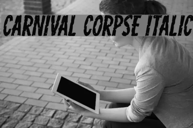 Carnival Corpse Italic Font examples