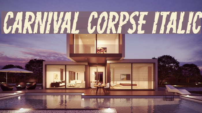 Carnival Corpse Italic Font examples