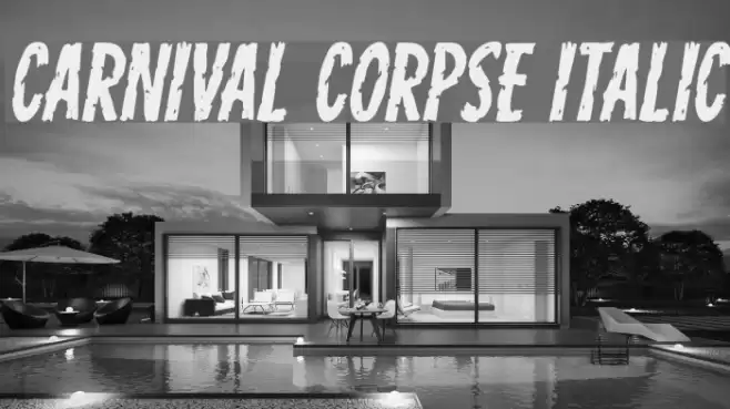 Carnival Corpse Italic Font examples