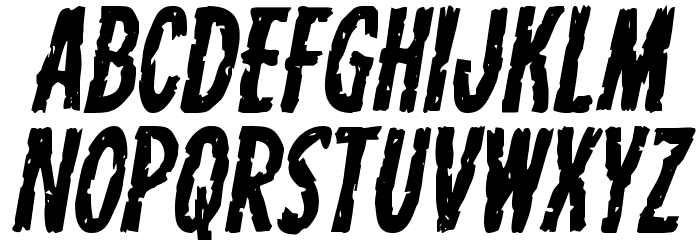 Carnival Corpse Italic Font LOWERCASE