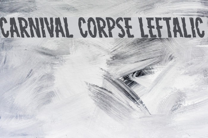 Carnival Corpse Leftalic Font examples