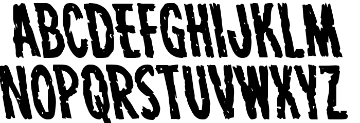 Carnival Corpse Leftalic Font LOWERCASE