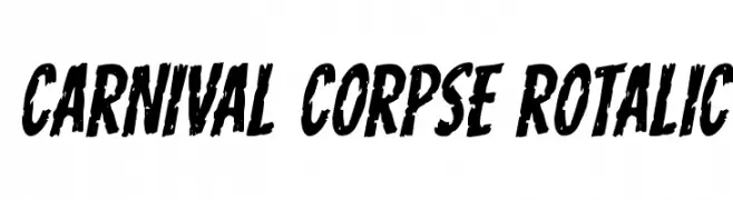 Carnival Corpse Rotalic  Frei Schriftart Herunterladen