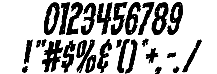 Carnival Corpse Rotalic Font OTHER CHARS
