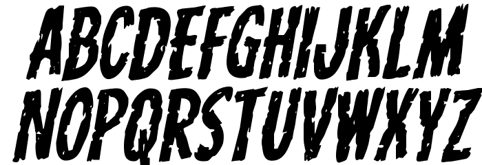 Carnival Corpse Rotalic Font LOWERCASE