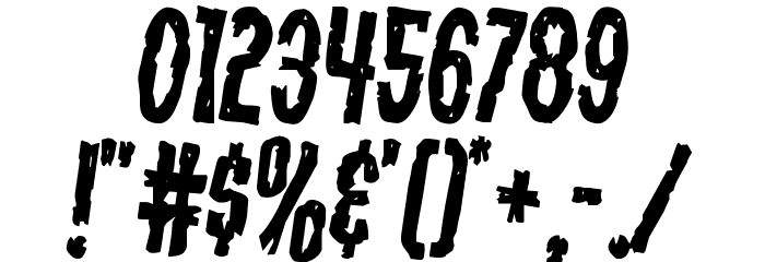 Carnival Corpse Rotated 2 Font OTHER CHARS