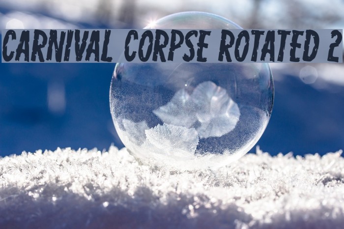 Carnival Corpse Rotated 2 Font examples