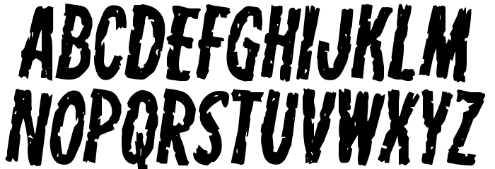 Carnival Corpse Rotated 2 Font LOWERCASE