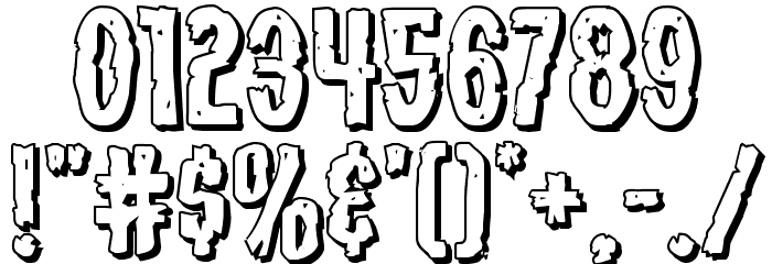 Carnival Corpse Shadow Expanded Font OTHER CHARS