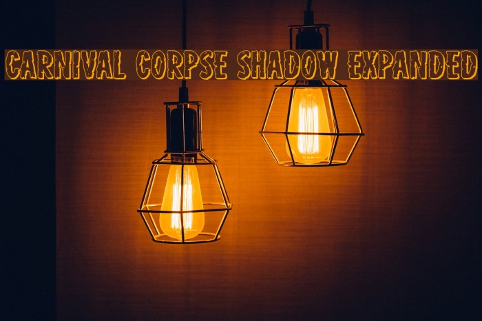 Carnival Corpse Shadow Expanded Font examples