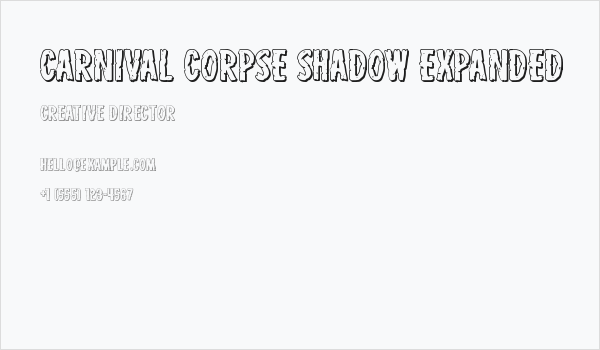Carnival Corpse Shadow Expanded Business Card
