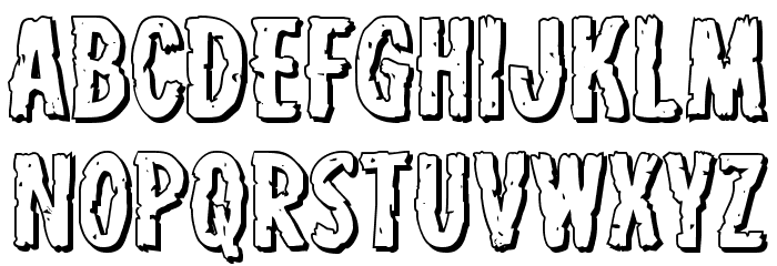 Carnival Corpse Shadow Expanded Font LOWERCASE