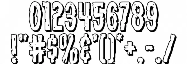 Carnival Corpse Shadow Font OTHER CHARS