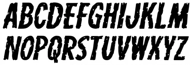 Carnival Corpse Staggered Expanded Italic Polices MAJUSCULES