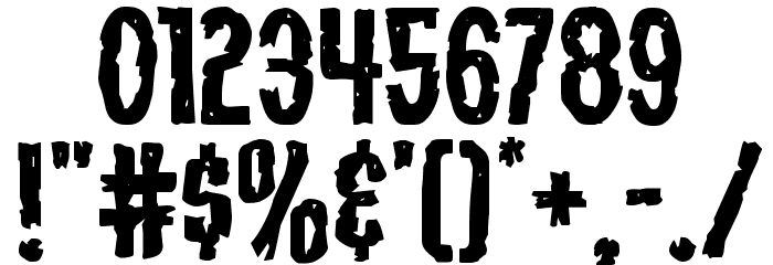Carnival Corpse Staggered Expanded Font OTHER CHARS