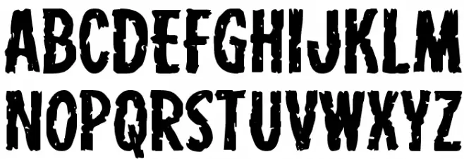 Carnival Corpse Staggered Expanded फ़ॉन्ट लोअरकेस