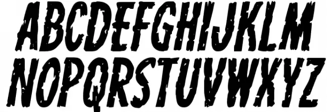 Carnival Corpse Staggered Italic Fuentes MAYÚSCULAS