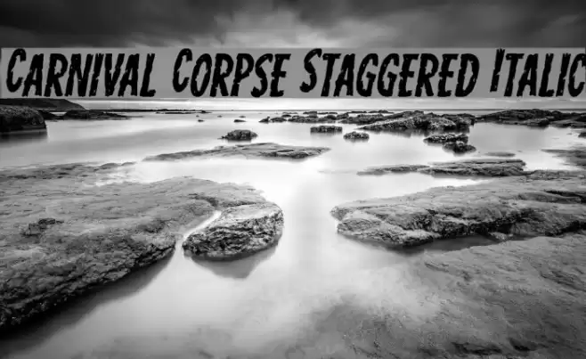 Carnival Corpse Staggered Italic Font examples