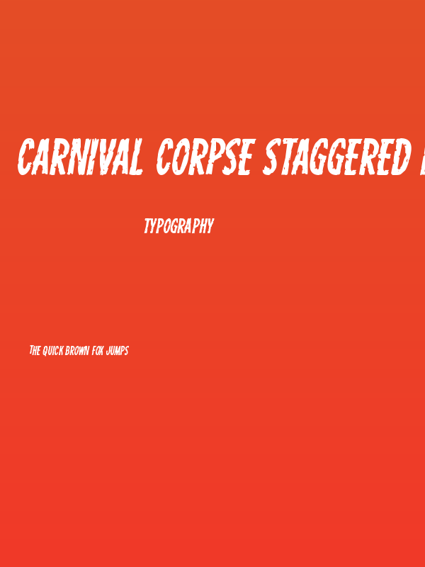 Carnival Corpse Staggered Italic Poster