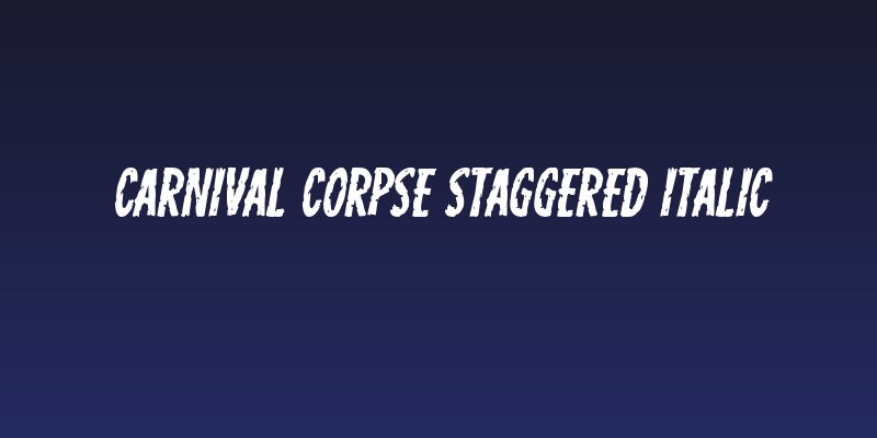 Carnival Corpse Staggered Italic Social Header