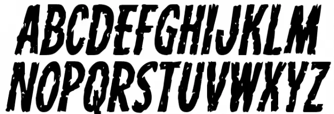Carnival Corpse Staggered Italic Font Litere mici