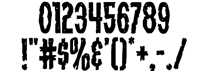Carnival Corpse Staggered Font OTHER CHARS