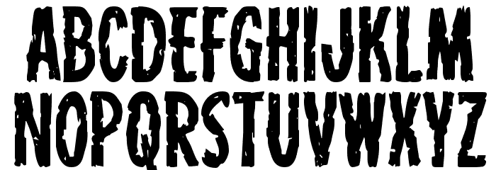 Carnival Corpse Staggered Font LOWERCASE