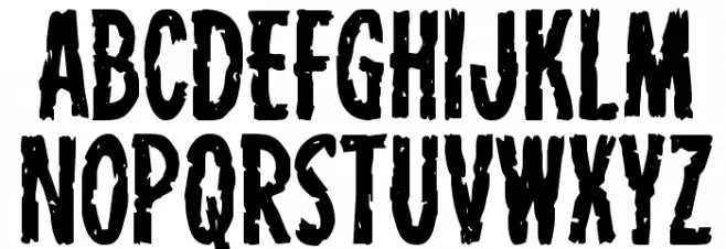 Carnival Corpse Staggered フォント 小文字