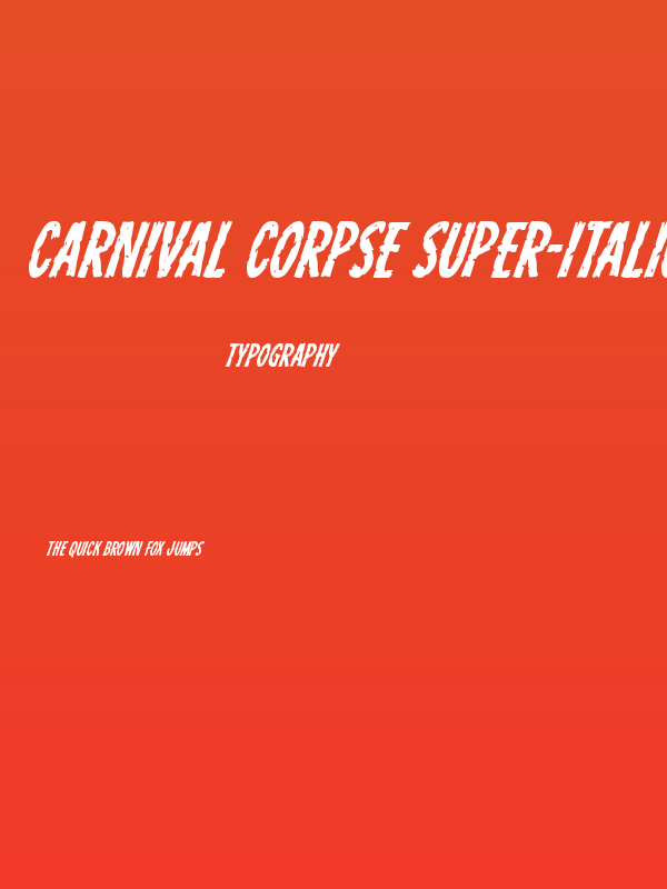 Carnival Corpse Super-Italic Poster