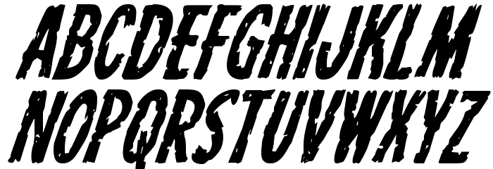 Carnival Corpse Super-Italic Font LOWERCASE