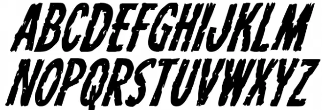 Carnival Corpse Super-Italic फ़ॉन्ट लोअरकेस