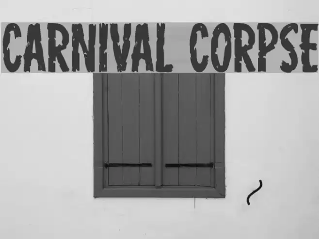 Carnival Corpse Font examples