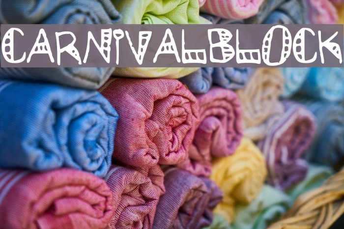 CarnivalBlock Font examples