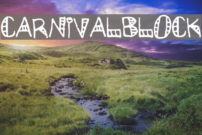 CarnivalBlock Font examples