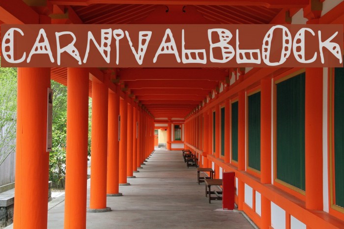 CarnivalBlock Font examples