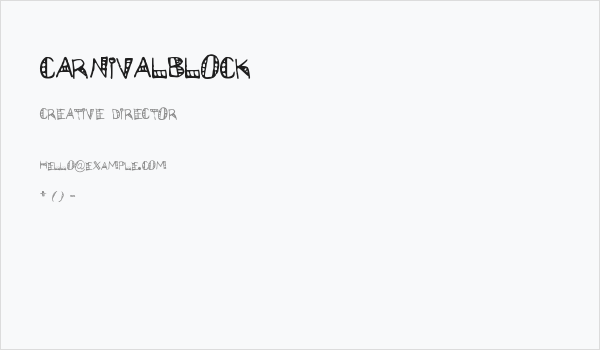 CarnivalBlock Business Card