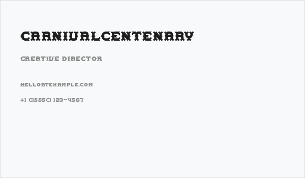 CarnivalCentenary Business Card