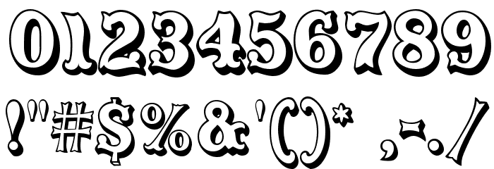 CarnivalMF OpenShadow Font OTHER CHARS
