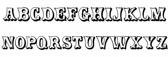 CarnivalMF OpenShadow फ़ॉन्ट अपरकेस