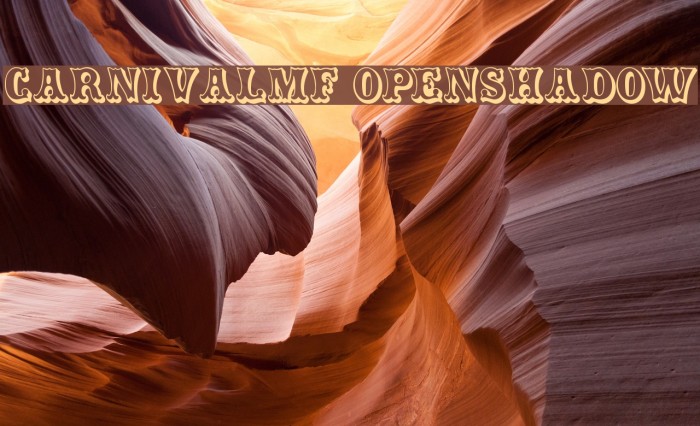 CarnivalMF OpenShadow Font examples