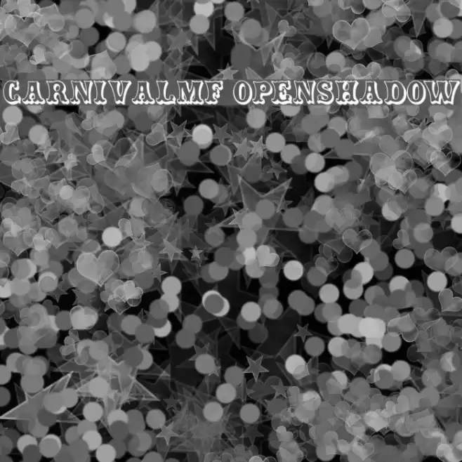 CarnivalMF OpenShadow Font examples