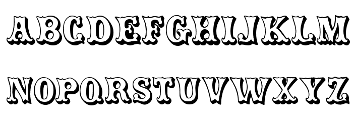 CarnivalMF OpenShadow Font LOWERCASE