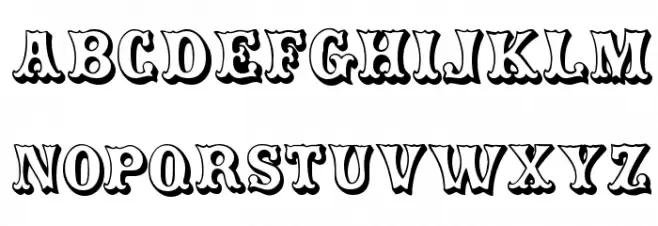 CarnivalMF OpenShadow Font LOWERCASE
