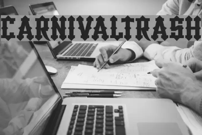 CarnivalTrash Font examples
