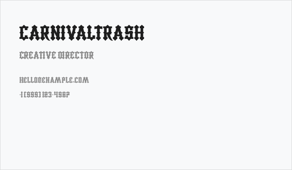 CarnivalTrash Business Card