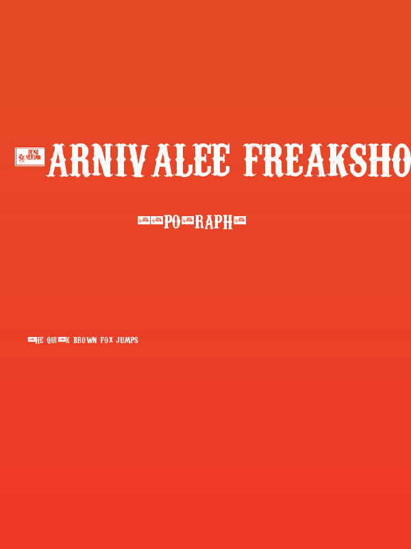 Carnivalee Freakshow Demo Poster