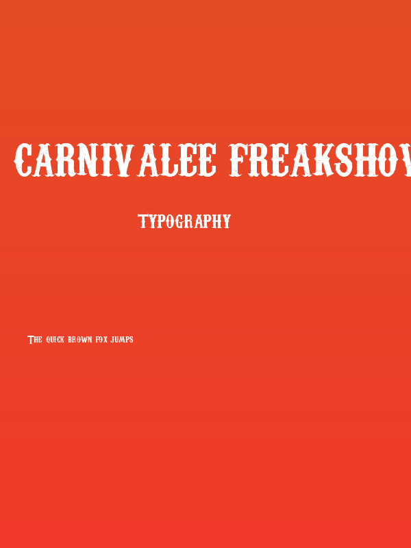 Carnivalee Freakshow Poster