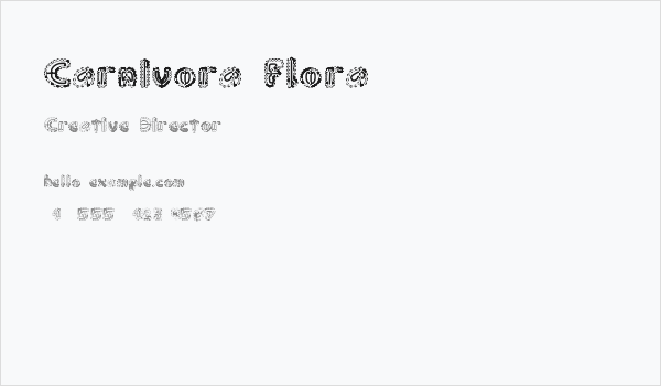 Carnivora Flora Business Card